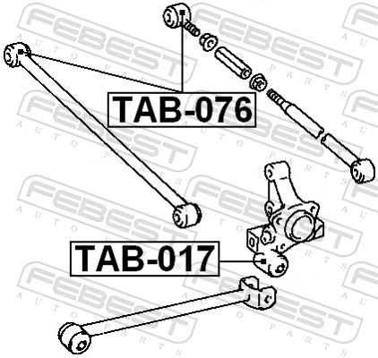 Mounting, control/trailing arm TAB-076