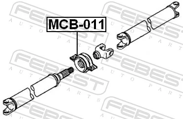 FEBEST MCB-011 Bearing, propshaft centre bearing