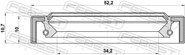 FEBEST 95IAY-36521011X Shaft Seal, drive shaft