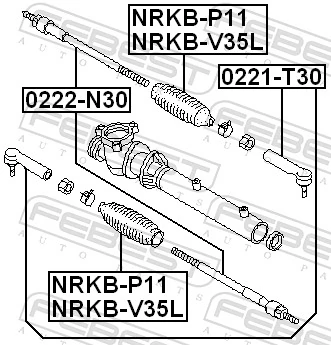 FEBEST 0222-N30 Inner Tie Rod