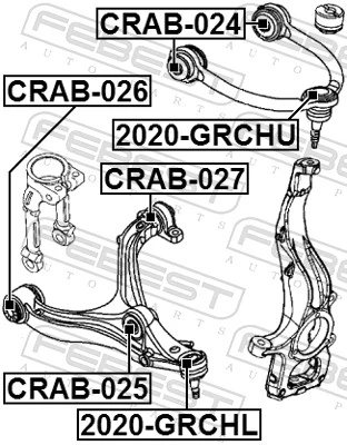 Mounting, control/trailing arm CRAB-027