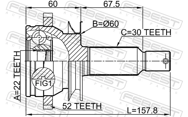 Joint Kit, drive shaft 1210-CM10RA52
