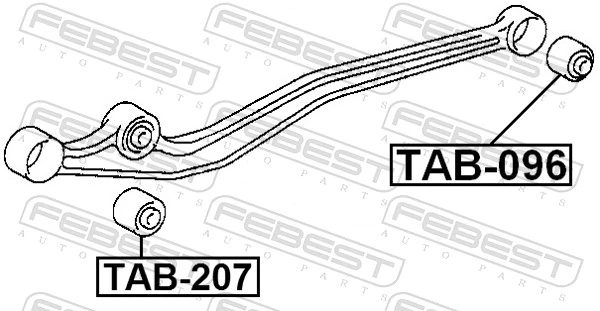 FEBEST TAB-096 Mounting, control/trailing arm