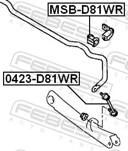 FEBEST 0423-D81WR Link/Coupling Rod, stabiliser bar