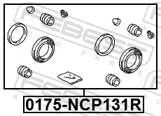 FEBEST 0175-NCP131R Repair Kit, brake caliper