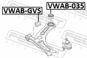 Mounting, control/trailing arm VWAB-035
