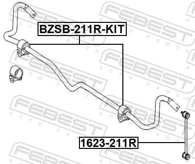 Link/Coupling Rod, stabiliser bar 1623-211R
