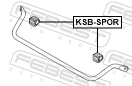 Mounting, stabiliser bar KSB-SPOR