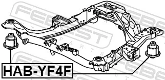 FEBEST HAB-YF4F Bushing, axle beam