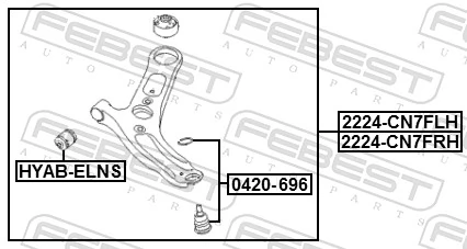 Control/Trailing Arm, wheel suspension 1224-CN7FLH