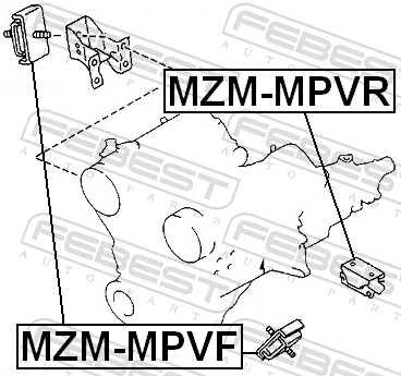 FEBEST MZM-MPVR Mounting, engine