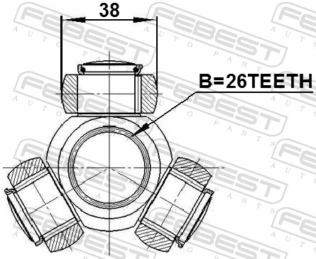 Spider Assembly, drive shaft 2116-FY26