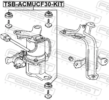 FEBEST TSB-ACMUCF30-KIT Mounting, air compressor