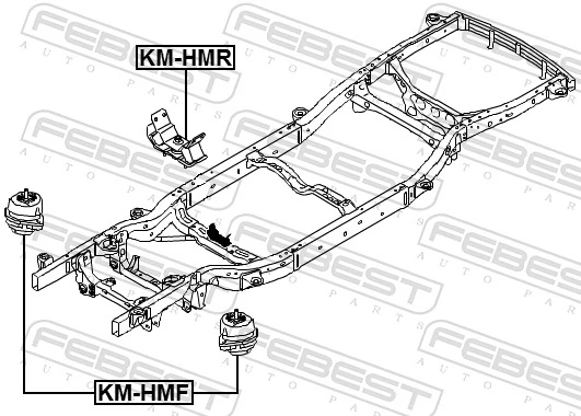 FEBEST KM-HMR Mounting, engine