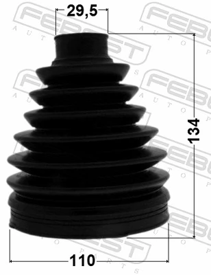 Bellow, drive shaft 0117P-UCK50