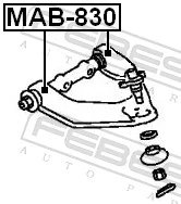 Mounting, control/trailing arm MAB-830