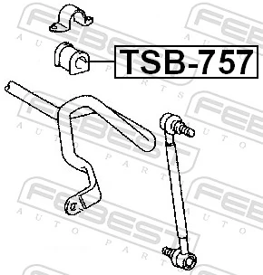 Mounting, stabiliser bar TSB-757