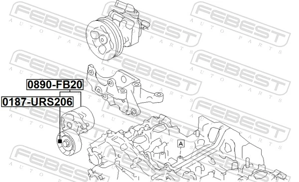Belt Tensioner, V-ribbed belt 0890-FB20