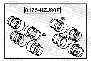 FEBEST 0175-HZJ80F Repair Kit, brake caliper
