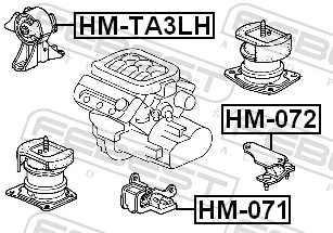 FEBEST HM-TA3LH Mounting, engine