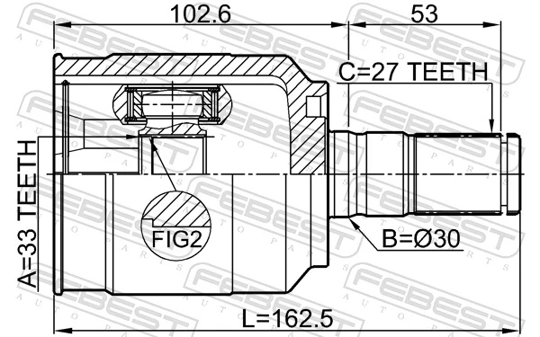 Joint Kit, drive shaft 2211-D4224