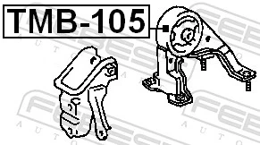 Mounting, engine TMB-105