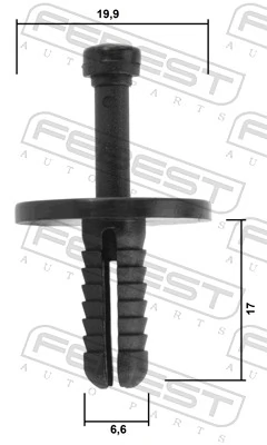 FEBEST 88570-176 Clip, trim/protection strip