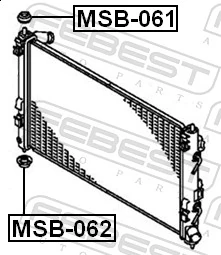 FEBEST MSB-062 Mounting, radiator