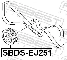 FEBEST SBDS-EJ251 Belt Pulley, crankshaft
