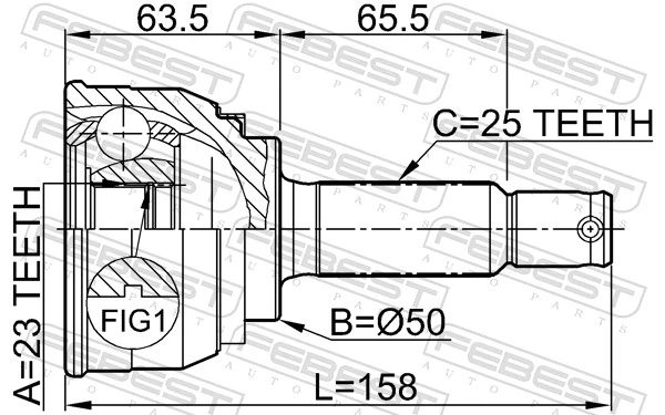 Joint Kit, drive shaft 0410-005