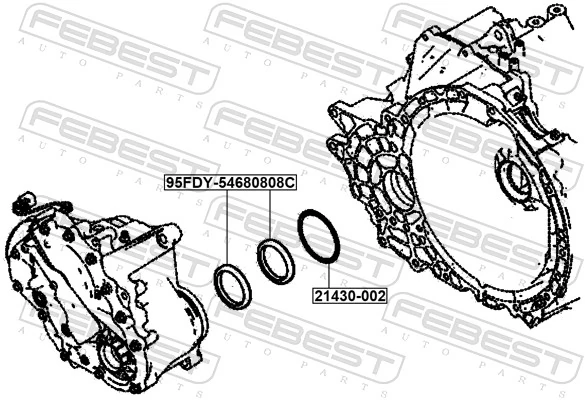 FEBEST 21430-002 Shaft Seal, manual transmission