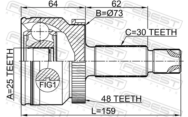 Joint Kit, drive shaft 1210-IX35D7A48