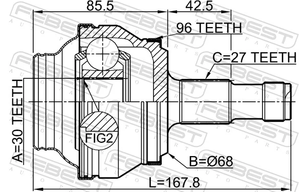 Joint Kit, drive shaft 1610-204A96R