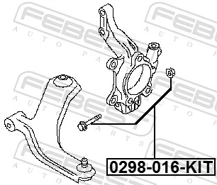 FEBEST 0298-016-KIT Camber Correction Screw