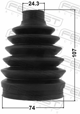 Bellow, drive shaft 1017P-T300