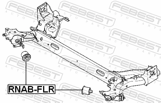 Bushing, axle beam RNAB-FLR