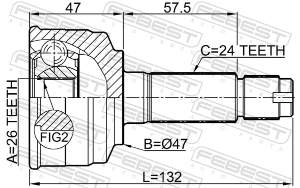 Joint Kit, drive shaft 0110-075