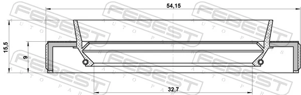 FEBEST 95HBY-34540915R Shaft Seal, drive shaft