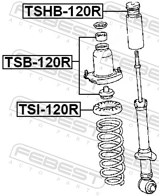Dust Cover Kit, shock absorber TSHB-120R