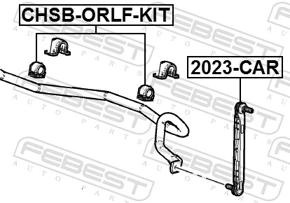 FEBEST CHSB-ORLF-KIT Repair Kit, stabiliser bush