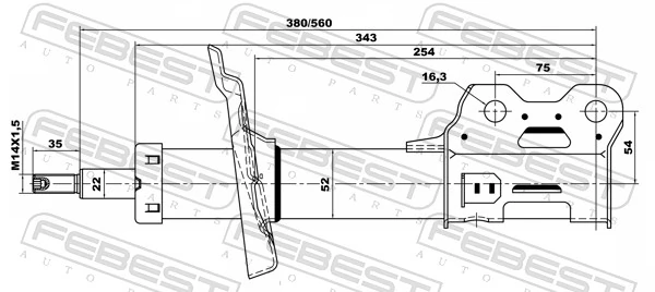 FEBEST 18110-001FL Shock Absorber