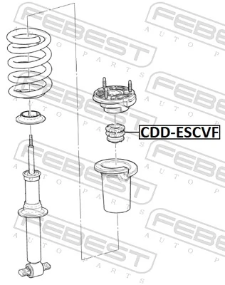 FEBEST CDD-ESCVF Rubber Buffer, suspension