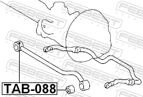 Mounting, control/trailing arm TAB-088
