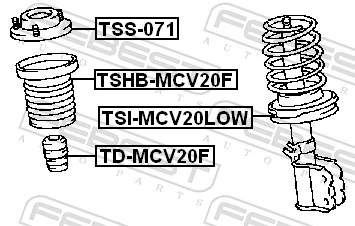 FEBEST TSS-071 Suspension Strut Support Mount