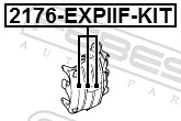 FEBEST 2176-EXPIIF-KIT Repair Kit, brake caliper