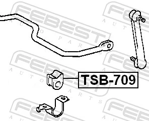 Mounting, stabiliser bar TSB-709