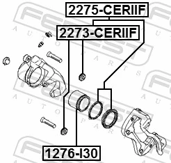 Piston, brake caliper 1276-I30