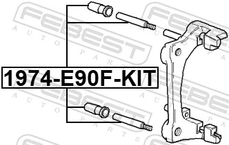 Guide Bolt, brake caliper 1974-E90F-KIT