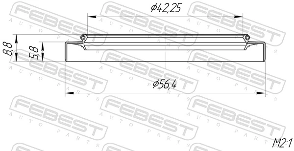 FEBEST 95GDY-44560609X Shaft Seal, drive shaft