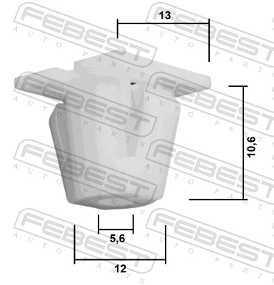 FEBEST 88570-194 Clip, trim/protection strip